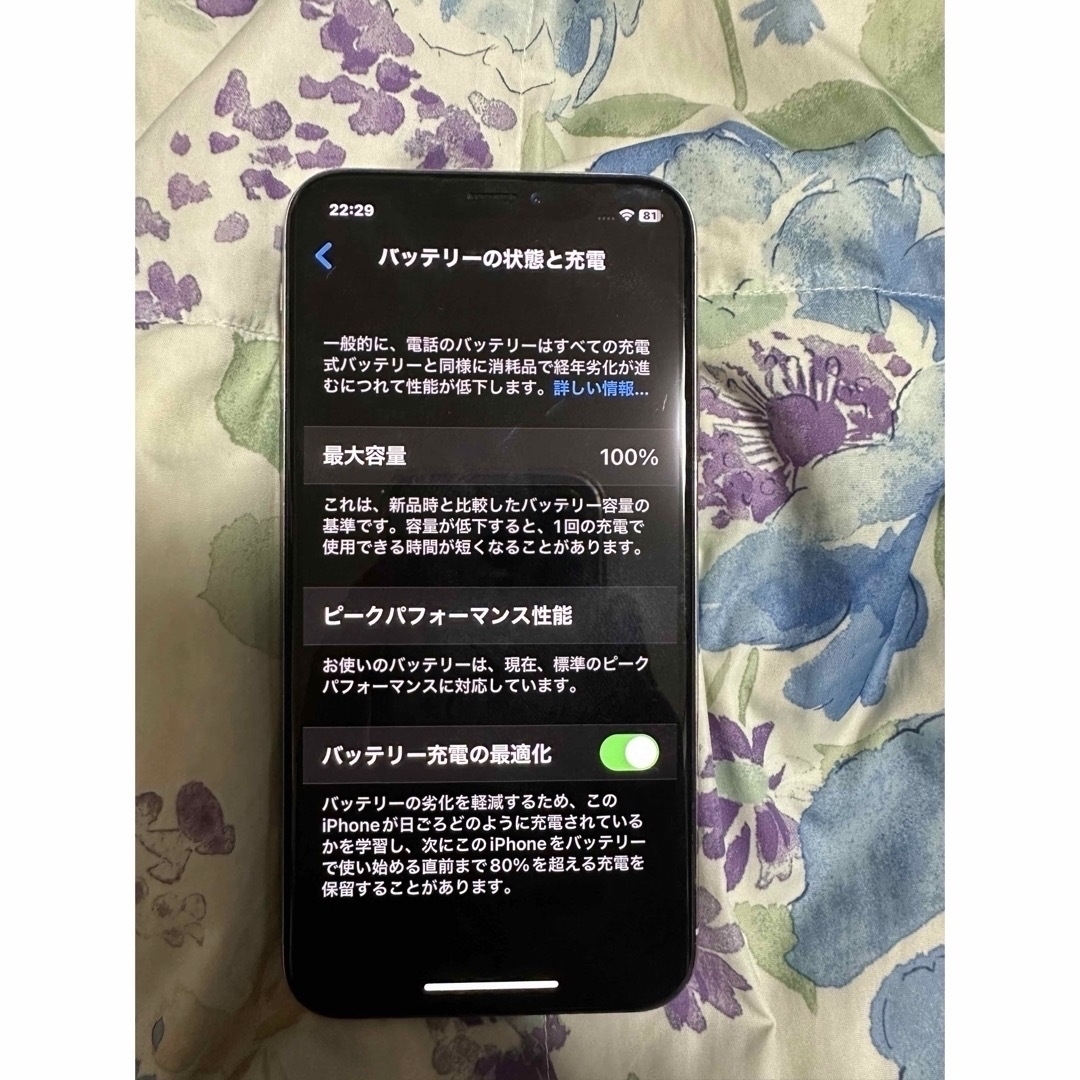 iPhone X SIMフリー 256GB バッテリー100% iPhone X SIMフリー 256GB バッテリー100%