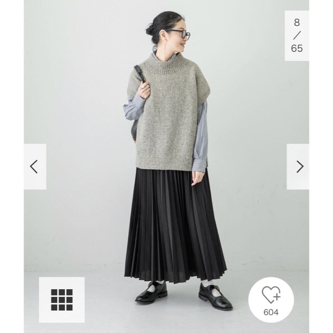 かぐれ - 新品タグ付◉ BLACKウールプリーツスカート かぐれ かぐれ - 新品タグ付◉ BLACKウールプリーツスカート かぐれ