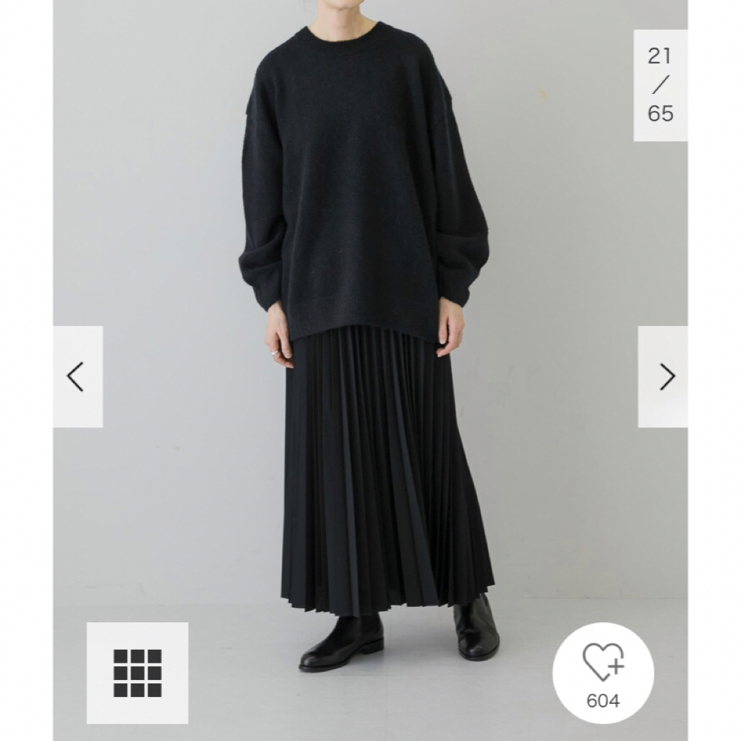 かぐれ - 新品タグ付◉ BLACKウールプリーツスカート かぐれ かぐれ - 新品タグ付◉ BLACKウールプリーツスカート かぐれ