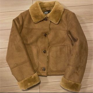 ZARA - ZARA ショート ダブルフェイス フェイクスエード ジャケットの