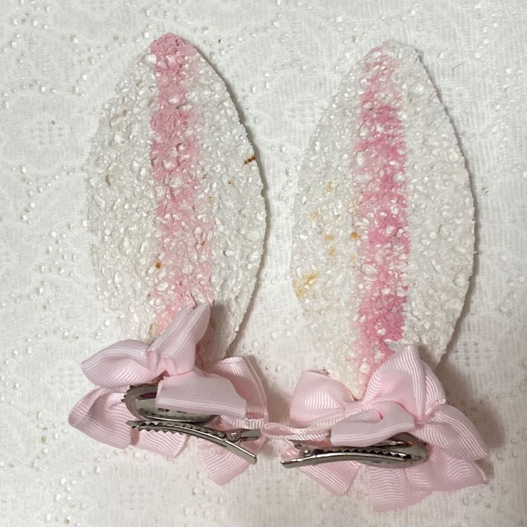 Angelic Pretty(アンジェリックプリティー)のパステルパレードパン耳クリップ ハンドメイドのアクセサリー(ヘアアクセサリー)の商品写真