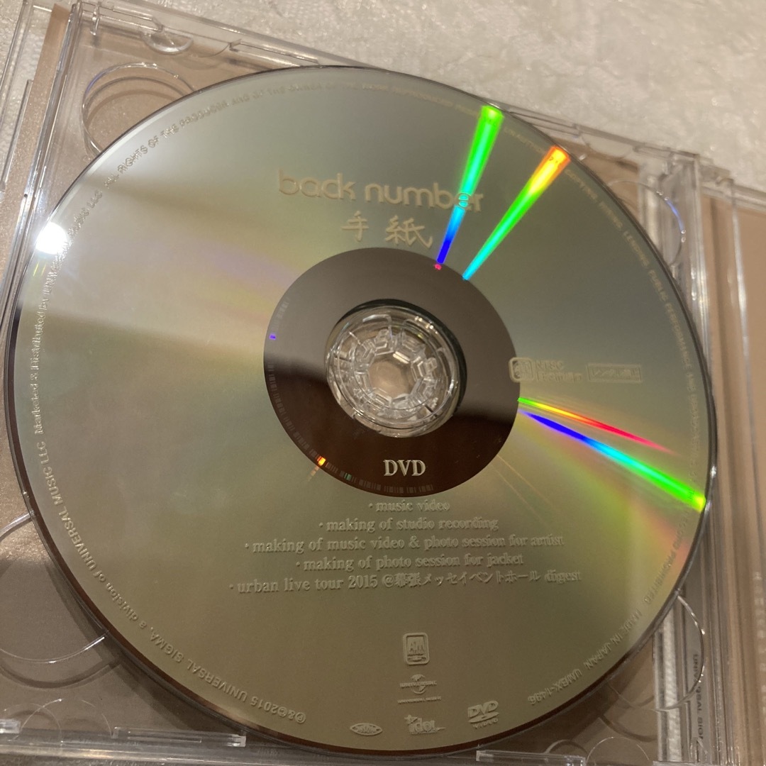 BACK NUMBER(バックナンバー)のbacknumber 手紙 エンタメ/ホビーのCD(ポップス/ロック(邦楽))の商品写真