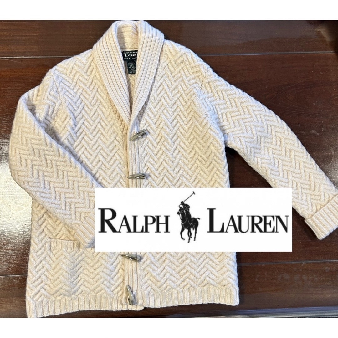 Ralph Lauren(ラルフローレン)のラルフローレン　ニットコート　厚手　白　ニット　ガウン　コート　カーディガン レディースのジャケット/アウター(ニットコート)の商品写真