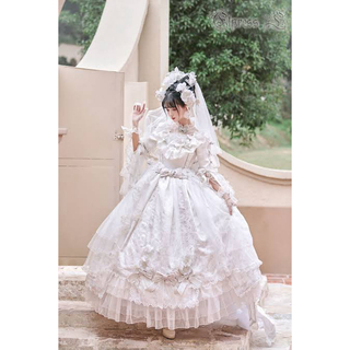 Elpress L 春和景明オリエント姫ドレス ホワイト Sサイズ フルセット(ウェディングドレス)