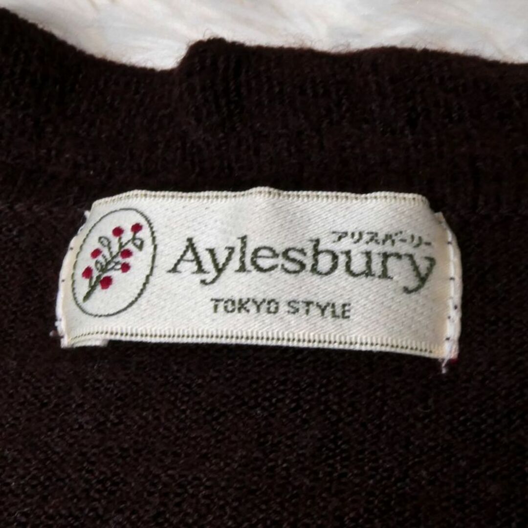 Aylesbury(アリスバーリー)のAylesbury レディース トップス 七分袖 フリル リボン ニット M レディースのトップス(ニット/セーター)の商品写真