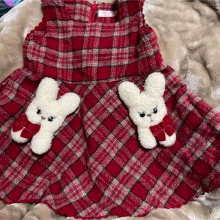 キッズ服女の子用(90cm~)♡580♡シャーリーテンプル♡いちご♡ローズ♡リボン♪JSKセット♡110cm♡