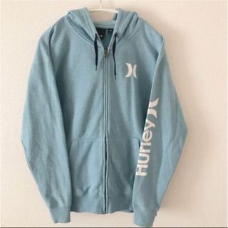 ハーレー(Hurley)のハーレー hurley スケーター サーファーパーカー 水色 M 古着(パーカー)