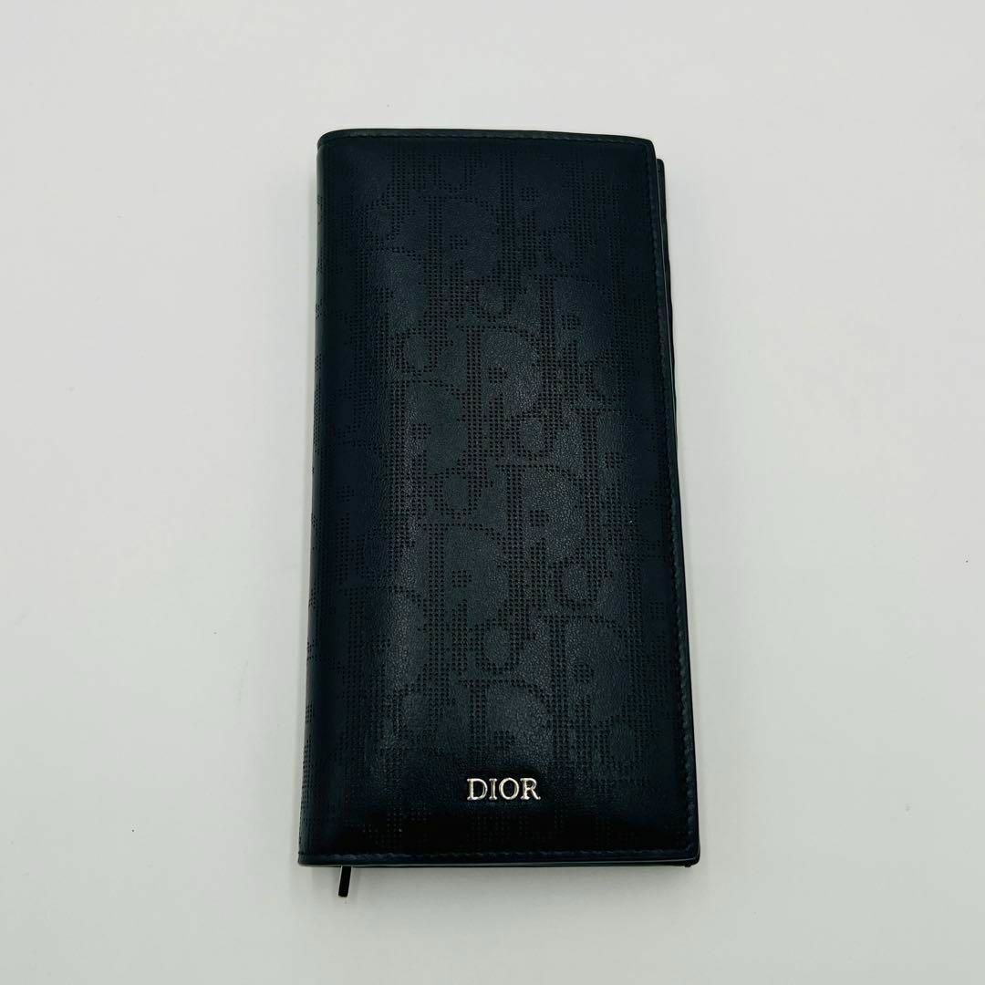 Christian Dior(クリスチャンディオール)の美品 ChristianDior ディオール オブリーク カーフレザー 長財布 メンズのファッション小物(長財布)の商品写真