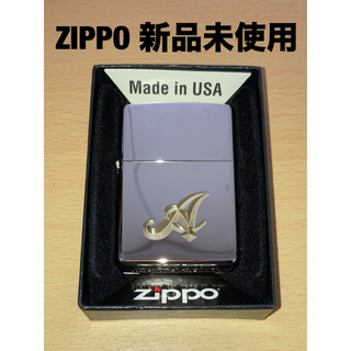 ジッポー(ZIPPO)のZIPPO ジッポ SPV-A ZYA V刃彫刻 イニシャル A 新品未使用(タバコグッズ)