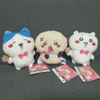 チイカワ(ちいかわ)のちいかわ☆ラッコと一緒ぬいぐるみ  ラッコ  ちいかわ  ハチワレ  3点セット(キャラクターグッズ)