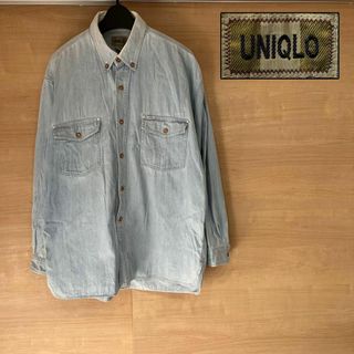 ユニクロ(UNIQLO)のOLD UNIQLO オールドユニクロ  デニムシャツ　緑タグ　80s(シャツ)