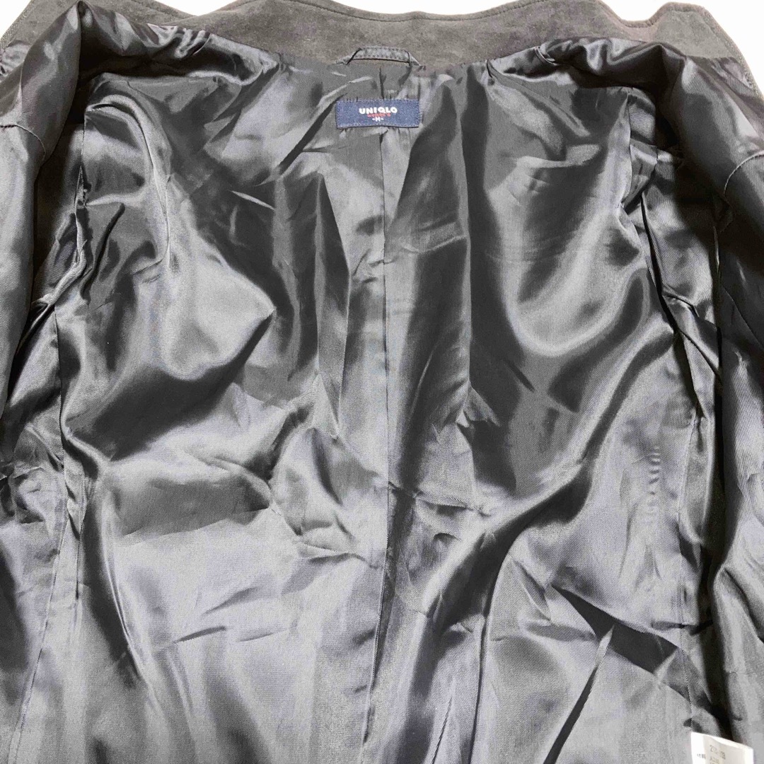 UNIQLO(ユニクロ)の⭐️UNIQLOスタンドカラー 人工皮革 ジャケット プルオーバー M ブラック レディースのジャケット/アウター(ノーカラージャケット)の商品写真