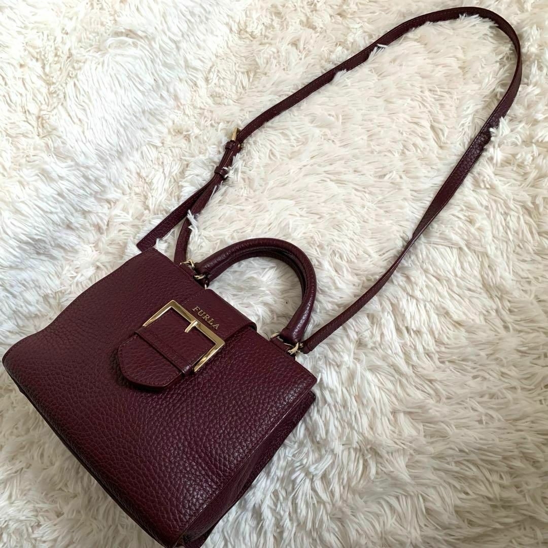 Furla - 美品✨フルラ ショルダーバッグ フロー 2way ベルト レザー