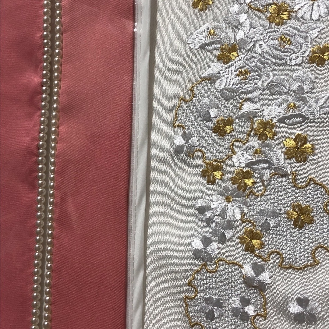 刺繍半襟　パール重ね襟　セット レディースの水着/浴衣(和装小物)の商品写真