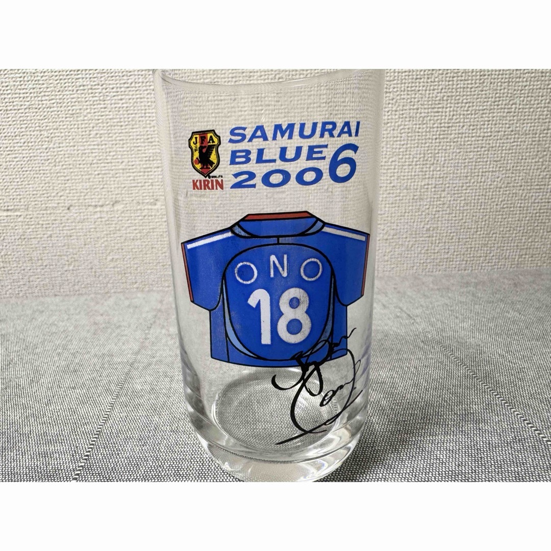 キリン(キリン)の【未使用新品】2006年ワールドカップ 小野伸二サッカーグラス ノベルティ スポーツ/アウトドアのサッカー/フットサル(記念品/関連グッズ)の商品写真