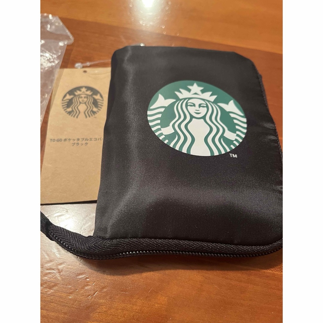 Starbucks Coffee(スターバックスコーヒー)の新品未使用　 スターバックス TOGOポケッタブル エコバッグ 黒 レディースのバッグ(エコバッグ)の商品写真