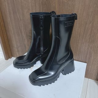 【クロエ】Chloe Betty boots レインブーツ　ラバー　長靴【36】