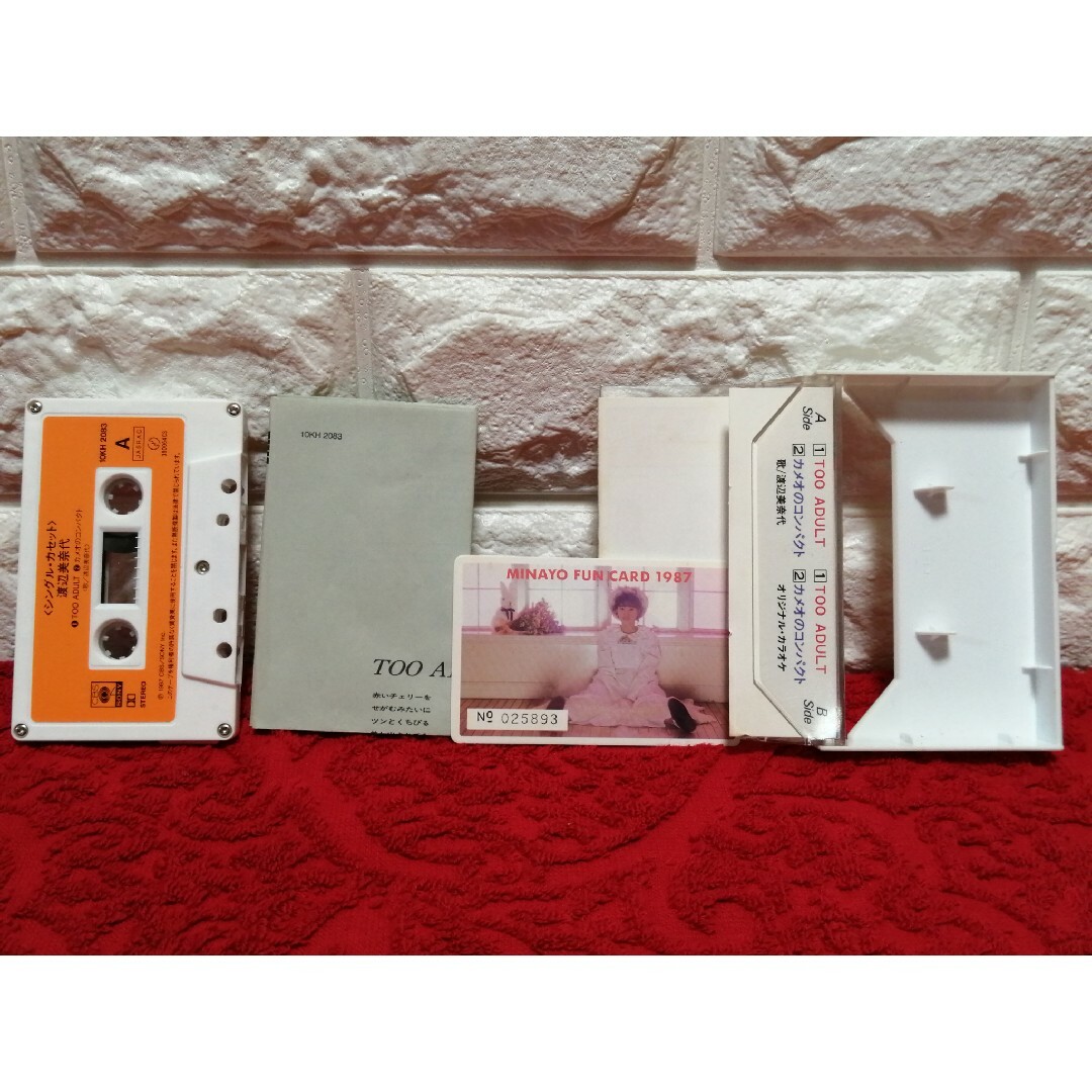 渡辺美奈代　TOO ADULT カメオのコンパクト　カセットテープ　昭和アイドル エンタメ/ホビーのCD(ポップス/ロック(邦楽))の商品写真