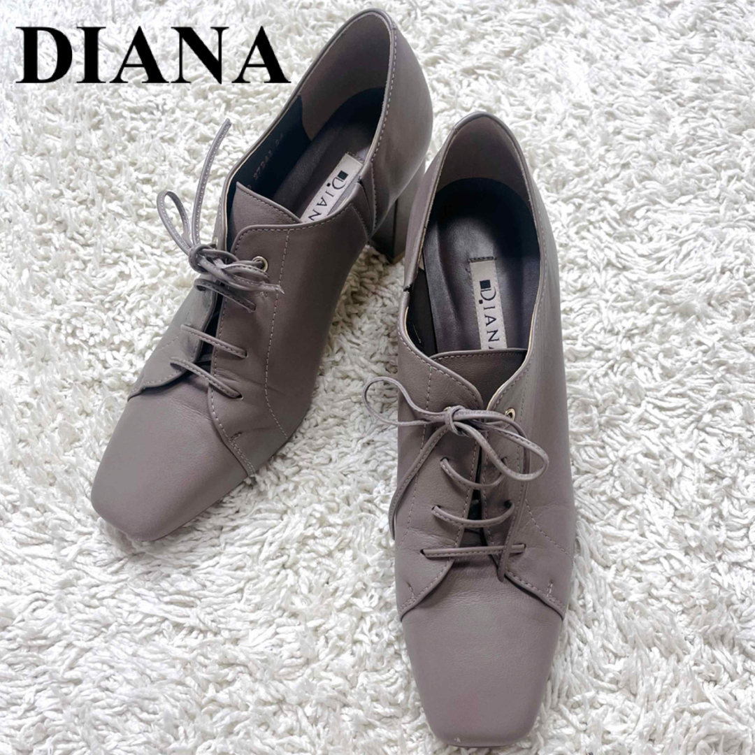 DIANA(ダイアナ)の美品✨DIANA ダイアナ レースアップ ブーティ パンプス ショート  24 レディースの靴/シューズ(ローファー/革靴)の商品写真