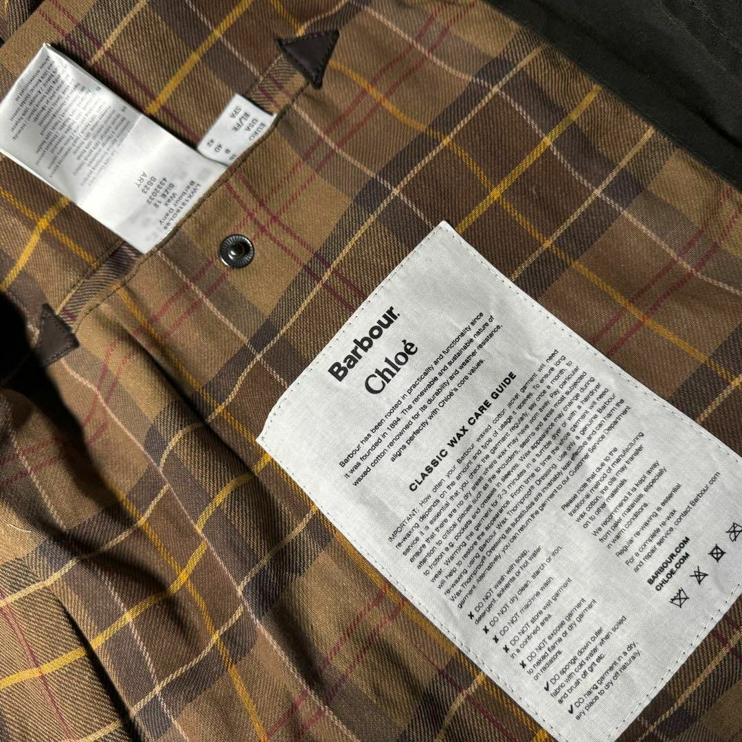 Chloe(クロエ)のBarbour × Chloe オイルジャケット コート Ruffled レディースのジャケット/アウター(ロングコート)の商品写真