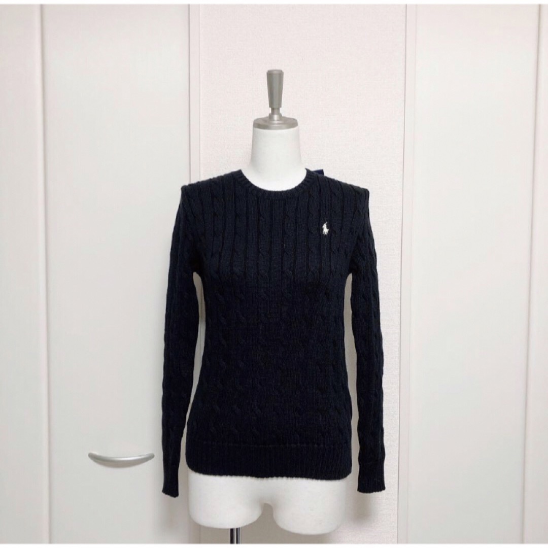 POLO RALPH LAUREN(ポロラルフローレン)の新品　希少　RALPH LAUREN ラルフローレン　コットン　ケーブル　ニット レディースのトップス(ニット/セーター)の商品写真