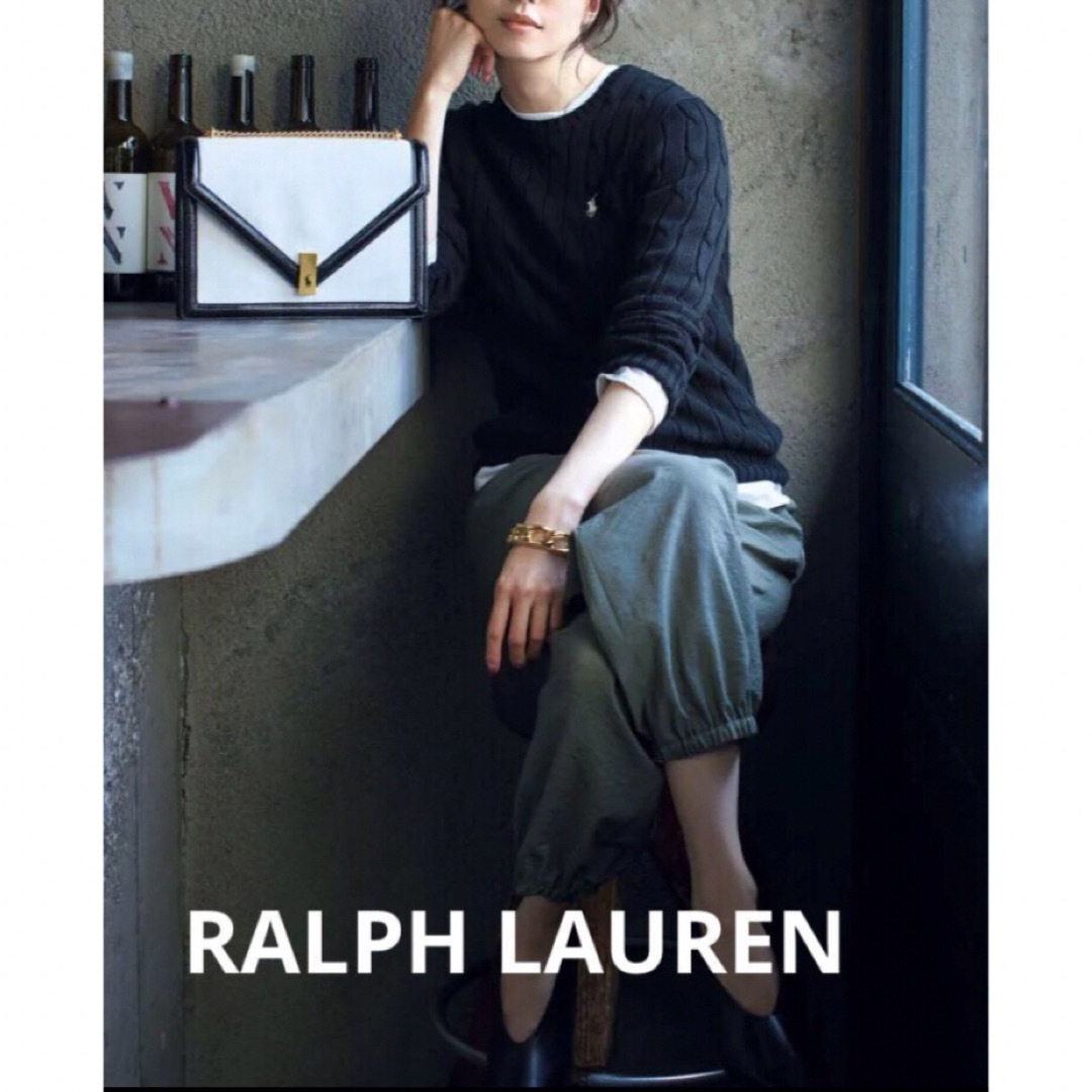 POLO RALPH LAUREN(ポロラルフローレン)の新品　希少　RALPH LAUREN ラルフローレン　コットン　ケーブル　ニット レディースのトップス(ニット/セーター)の商品写真