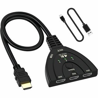  HDMI 切り替え器 3入力1出力 分配器 HDMI av セレクター(映像用ケーブル)