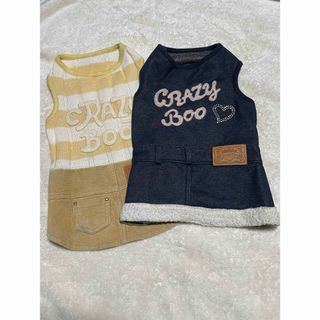 お値下げ　犬服　CRAZY  BOO   ワンピ　２着セット(犬)