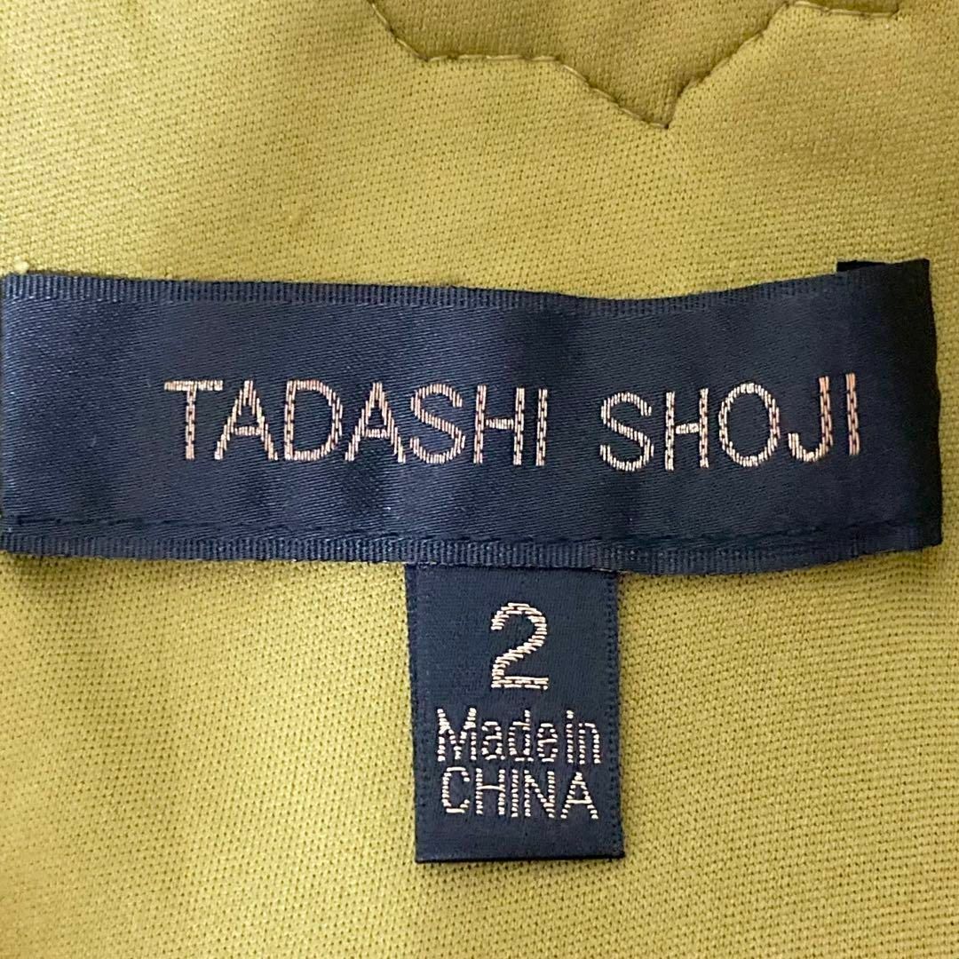 TADASHI SHOJI(タダシショウジ)のタダシショージ　ワンピース　スパンコール　刺繍　リボンベルト　2　パーティ レディースのワンピース(ひざ丈ワンピース)の商品写真