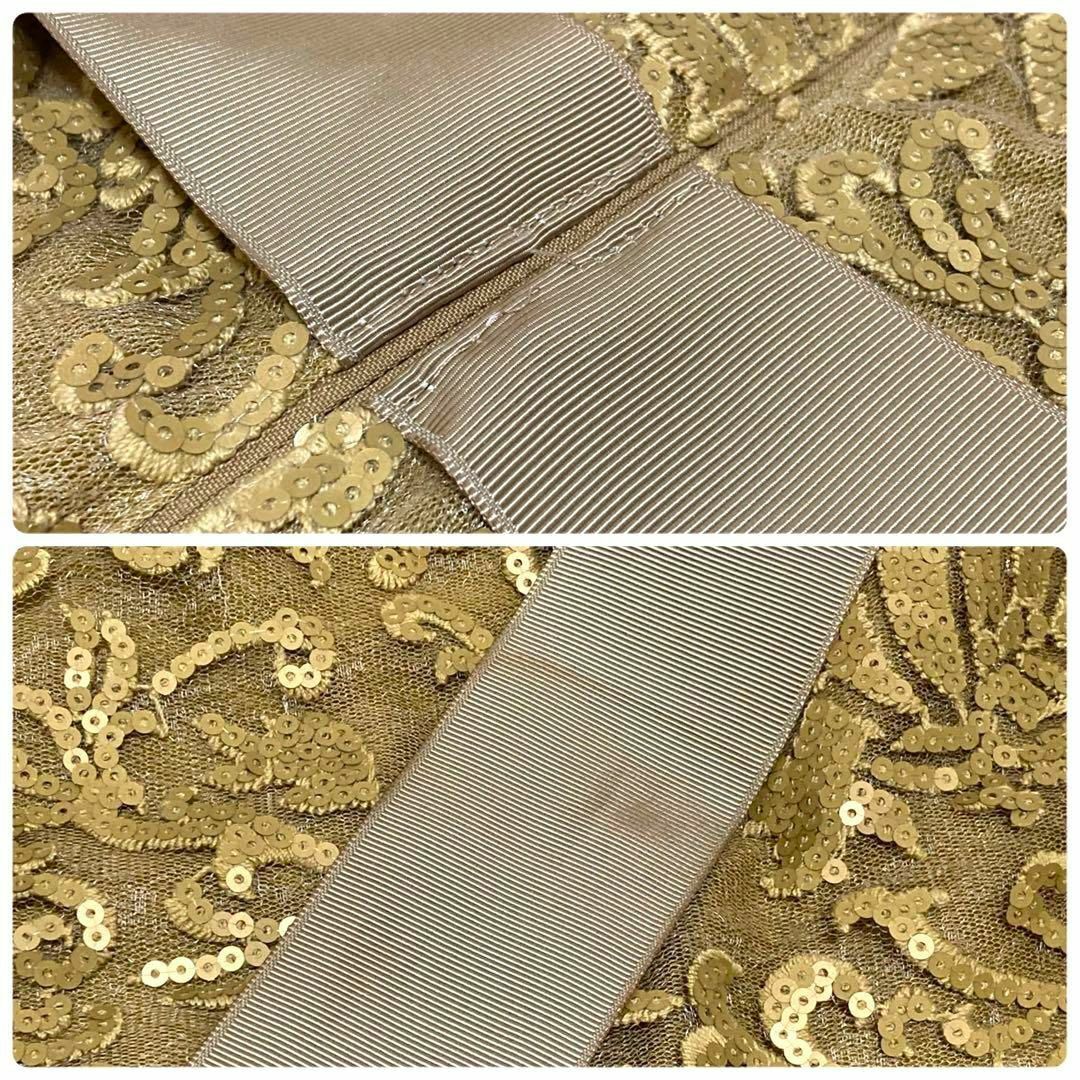 TADASHI SHOJI(タダシショウジ)のタダシショージ　ワンピース　スパンコール　刺繍　リボンベルト　2　パーティ レディースのワンピース(ひざ丈ワンピース)の商品写真