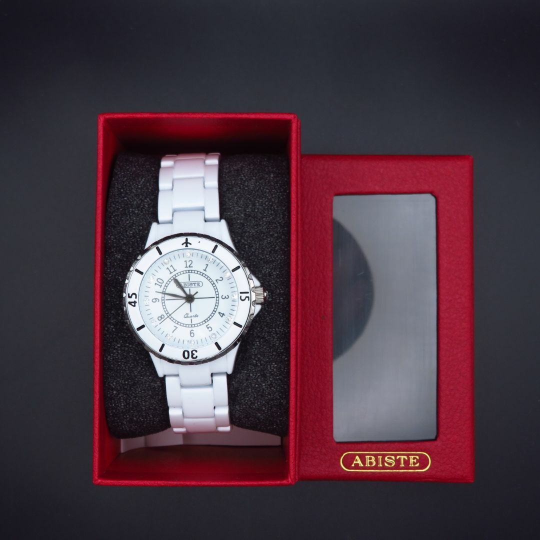 ABISTE(アビステ)のABISTE JAL 腕時計 ホワイト JAL限定 キラキラ文字盤 レディースのファッション小物(腕時計)の商品写真