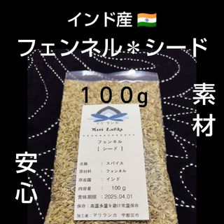 ♦インド産♦ フェンネル＊シード１００g ♦安心素材・本格スパイス料理の要❗(調味料)