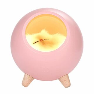 【色: ピンク】moin moin ランプ 電気 猫 肉球 LED ライト ドー(その他)
