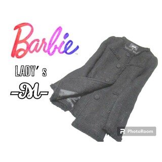 バービー(Barbie)のレディースM◇Barbie◇ノーカラーコート 黒(ロングコート)