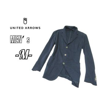 ユナイテッドアローズ(UNITED ARROWS)のメンズM◇UNITED ARROWS◇鹿の子テーラードジャケット navy(テーラードジャケット)