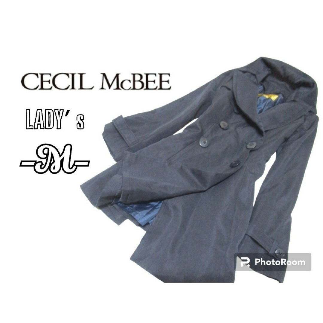 CECIL McBEE(セシルマクビー)のM◇CECIL MC BEE◇防寒ライナー取外可コート navy 腰ベルトなし レディースのジャケット/アウター(トレンチコート)の商品写真