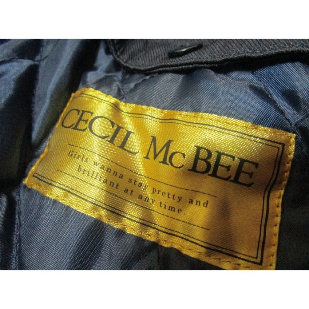 CECIL McBEE(セシルマクビー)のM◇CECIL MC BEE◇防寒ライナー取外可コート navy 腰ベルトなし レディースのジャケット/アウター(トレンチコート)の商品写真