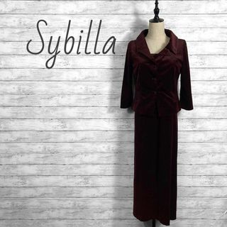 シビラ(Sybilla)のシビラ ベロアセットアップ ボルドー レディース Lサイズ(ロングワンピース/マキシワンピース)