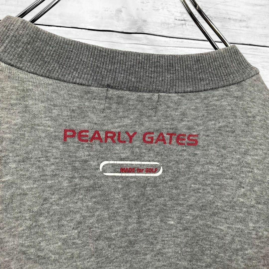 PEARLY GATES(パーリーゲイツ)のパーリーゲイツ プリント スウェットトレーナー グレー メンズ1サイズ スポーツ/アウトドアのゴルフ(ウエア)の商品写真