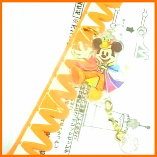 ディズニー(Disney)の★2023年 40周年 ディズニー ❁︎ドリンクマーカー ミッキー オレンジ(キャラクターグッズ)
