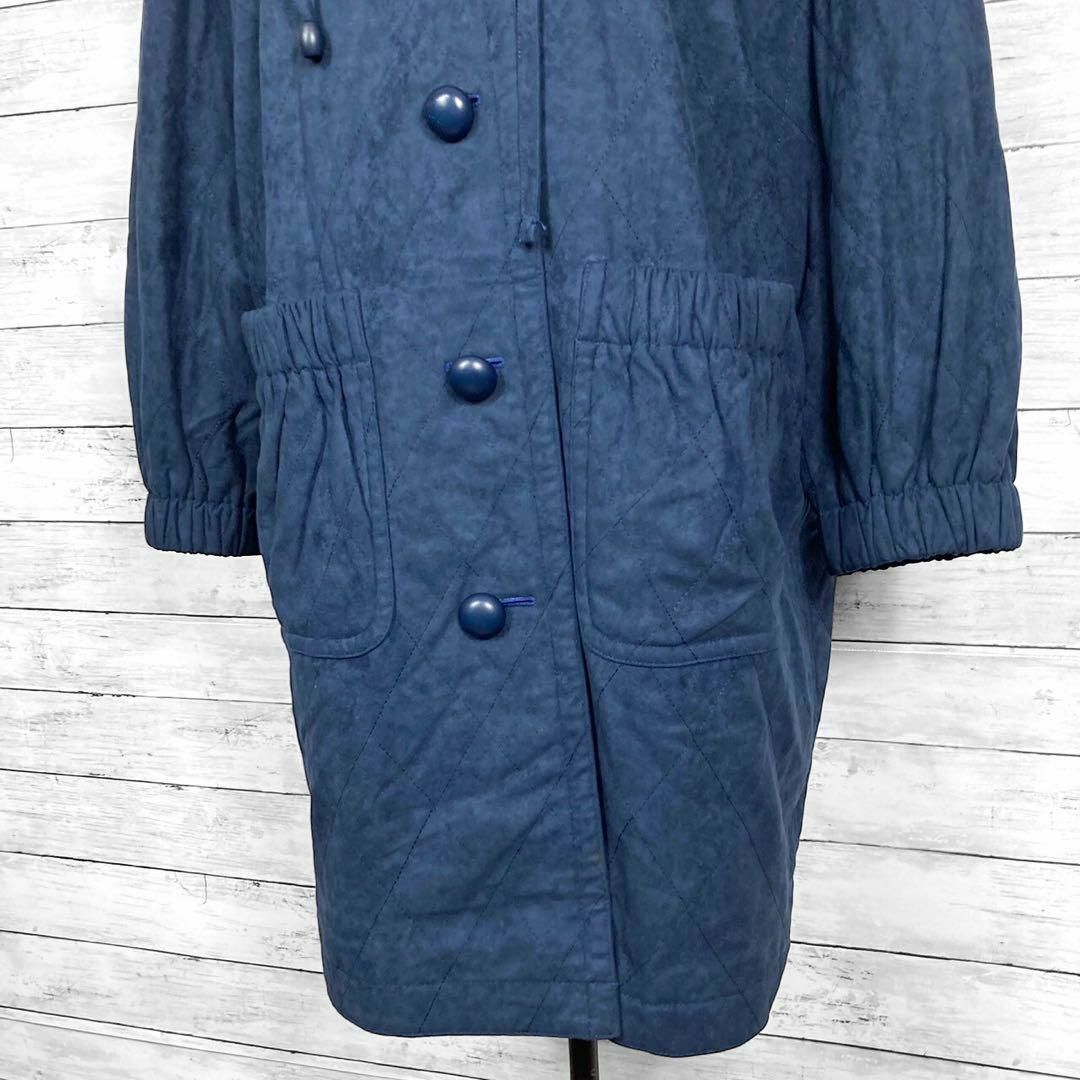 leilian(レリアン)のレリアン 中綿 キルティングコート ネイビー レディース 9サイズ レディースのジャケット/アウター(ロングコート)の商品写真