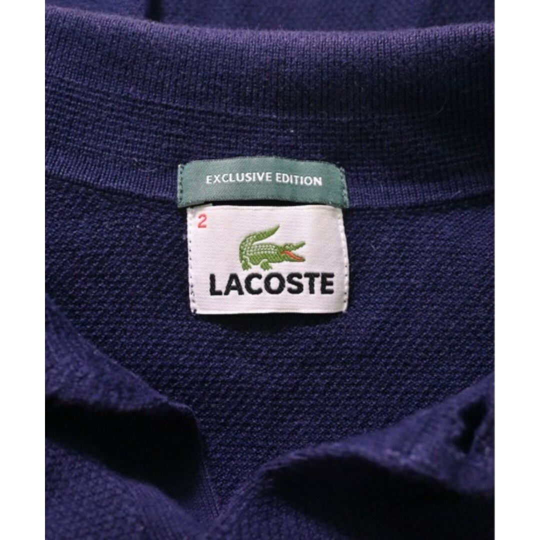 LACOSTE(ラコステ)のLACOSTE ラコステ ポロシャツ 2(S位) 紺 【古着】【中古】 レディースのトップス(ポロシャツ)の商品写真