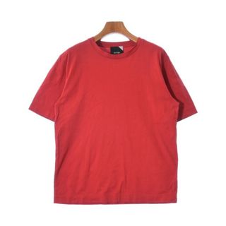 エイトン(ATON)のATON エイトン Tシャツ・カットソー 2(M位) 赤 【古着】【中古】(カットソー(半袖/袖なし))