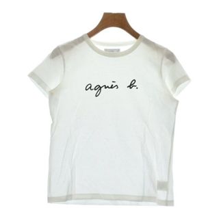 アニエスベー(agnes b.)のAgnes b. アニエスベー Tシャツ・カットソー -(S位) 白 【古着】【中古】(カットソー(半袖/袖なし))