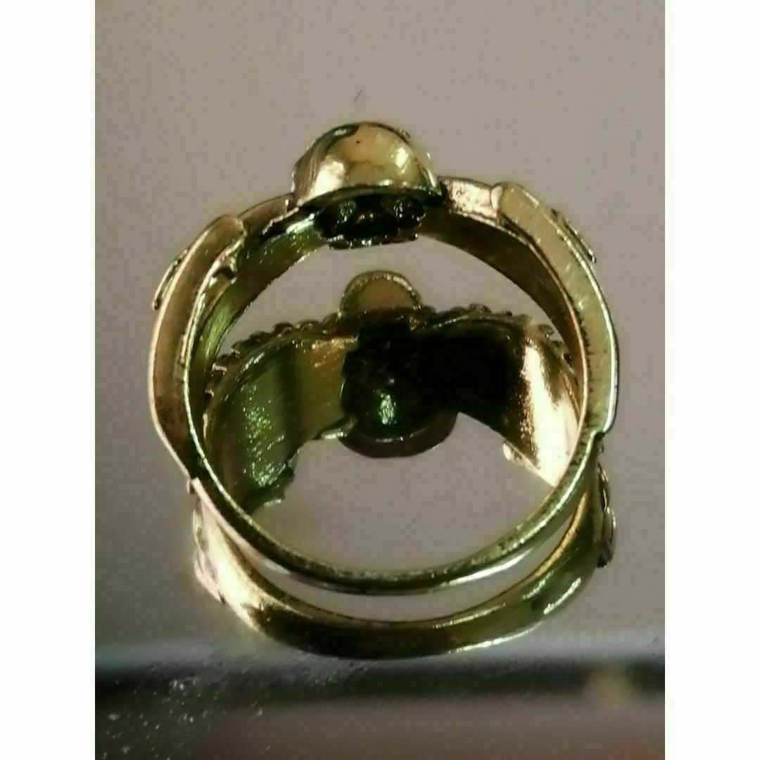 【R094】リング メンズ 　指輪　ゴールド　骸骨　スカル　20号 メンズのアクセサリー(リング(指輪))の商品写真