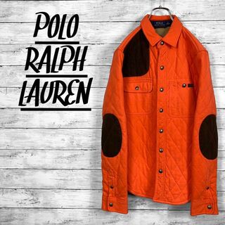 ポロラルフローレン(POLO RALPH LAUREN)のポロラルフローレン キルティング中綿 シャツジャケット オレンジ XSサイズ(シャツ)