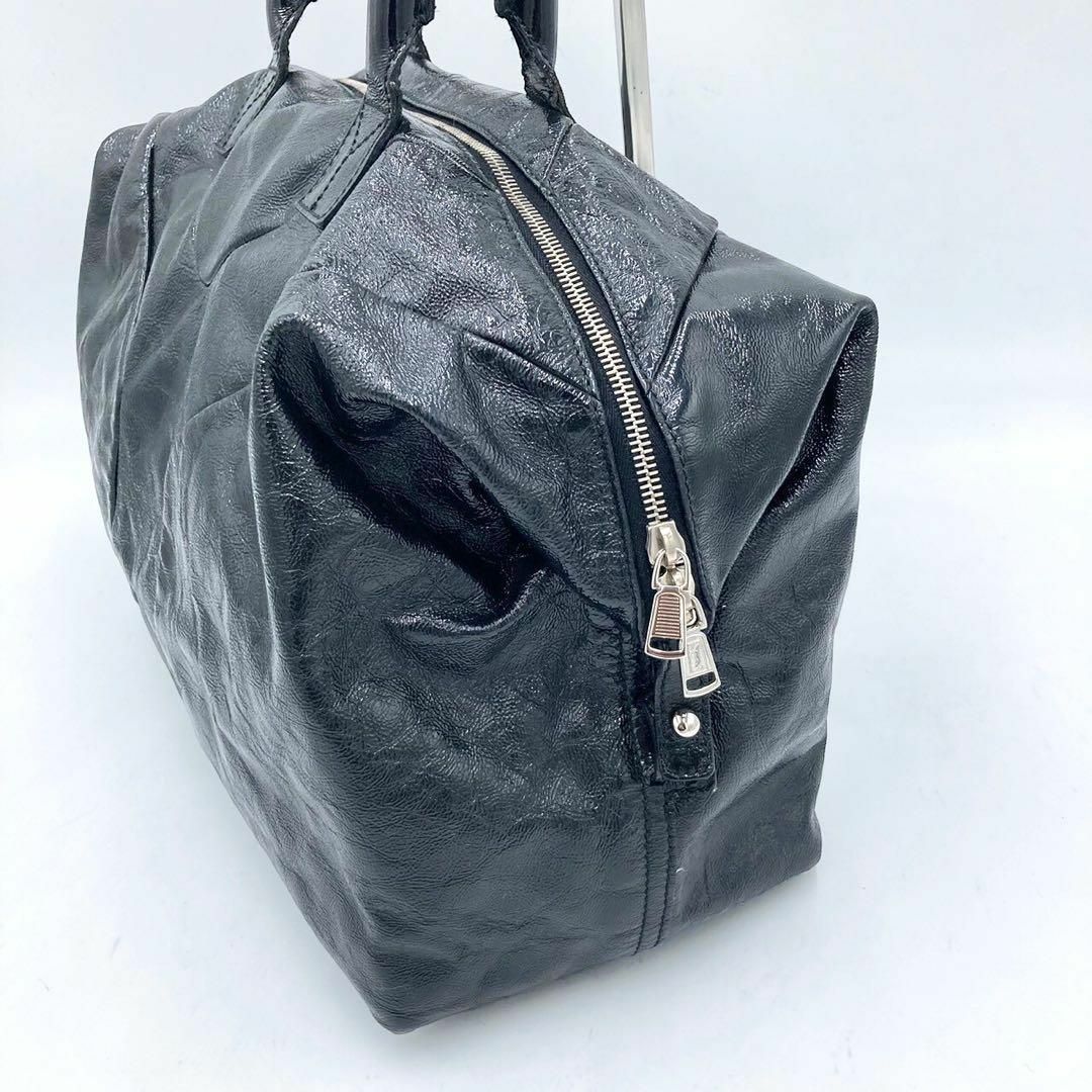Yves Saint Laurent(イヴサンローラン)のイヴサンローラン　レザーボストンバッグ 本革 ブラック レディース メンズのバッグ(ボストンバッグ)の商品写真