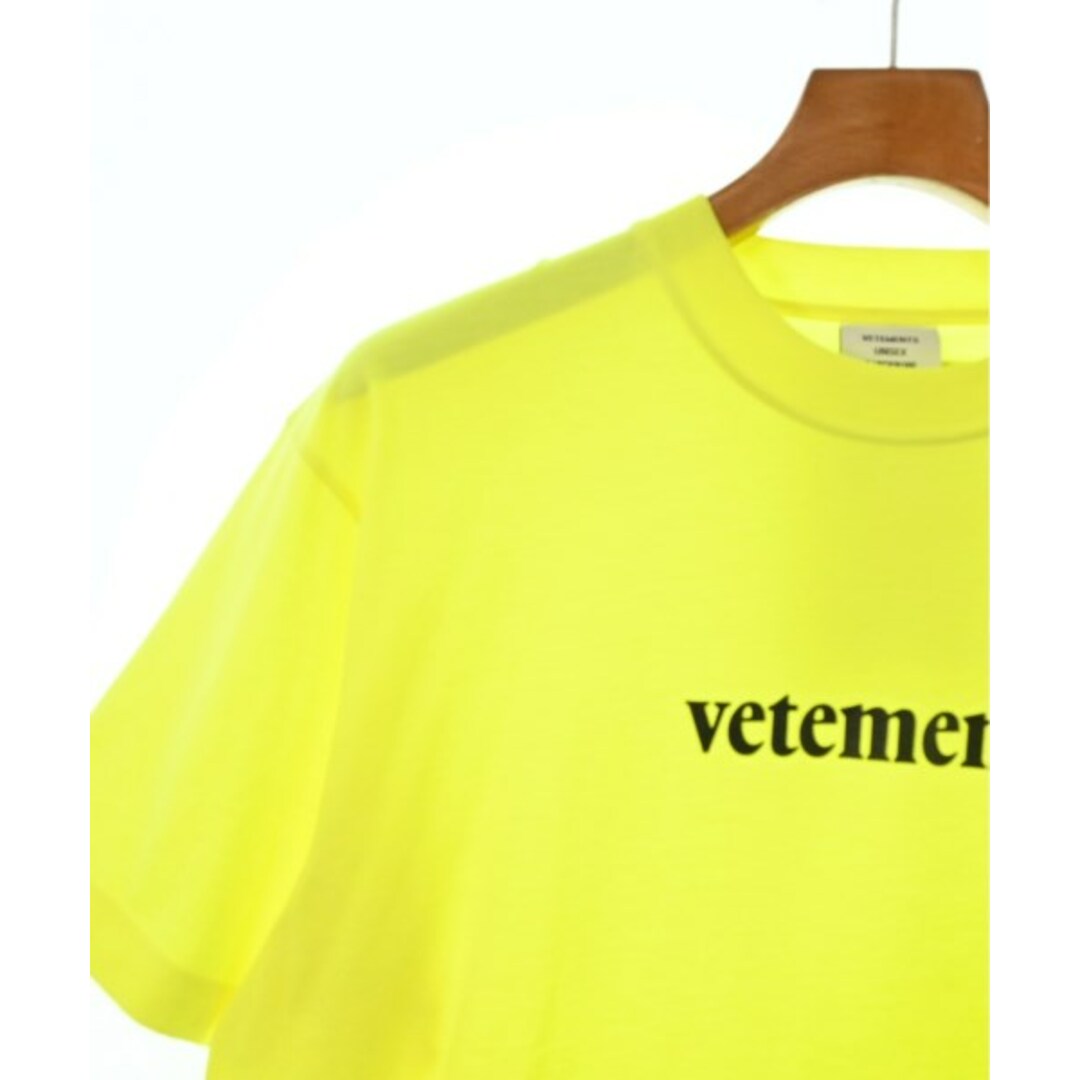 VETEMENTS ヴェトモン Tシャツ・カットソー XS 蛍光イエロー VETEMENTS ヴェトモン Tシャツ・カットソー XS 蛍光イエロー