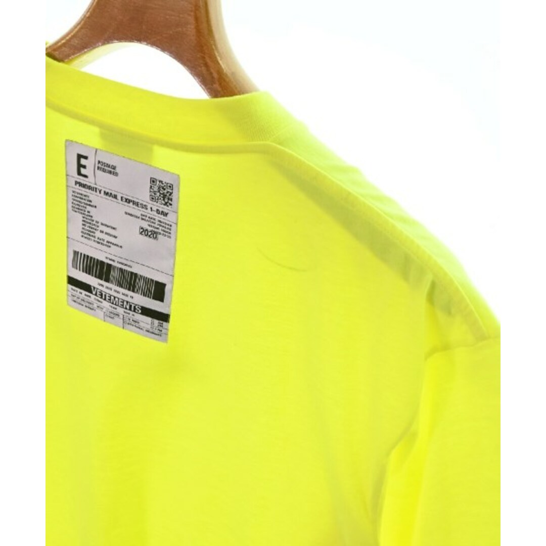 VETEMENTS - VETEMENTS ヴェトモン Tシャツ・カットソー XS 蛍光 VETEMENTS - VETEMENTS ヴェトモン Tシャツ・カットソー XS 蛍光