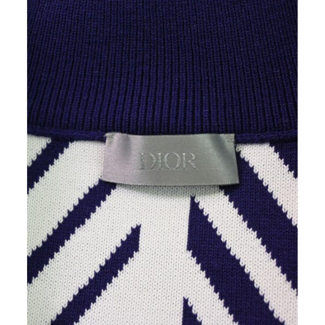 DIOR HOMME(ディオールオム)のDior Homme ディオールオム ニット・セーター M 白x紫(総柄) 【古着】【中古】 メンズのトップス(ニット/セーター)の商品写真